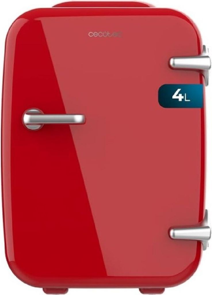Cecotec MiniKühlschrank Bolero MiniCooling 4L Havanna Red Betrieb 12V 220V Kleiner persönlicher