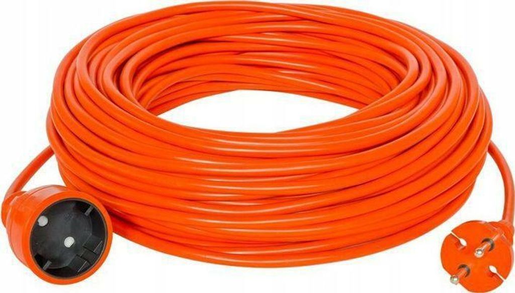 Przedłużacz Ogrodowy 20M 2X1 Pomarańczowy Zdjęcie produktu 