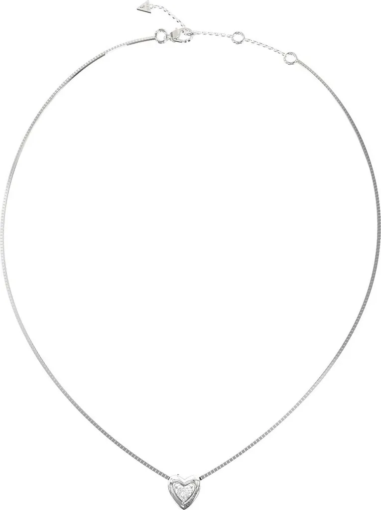 Guess Beloved: L'Eleganza del Cuore in Argento e Cristalli - Collana Donna