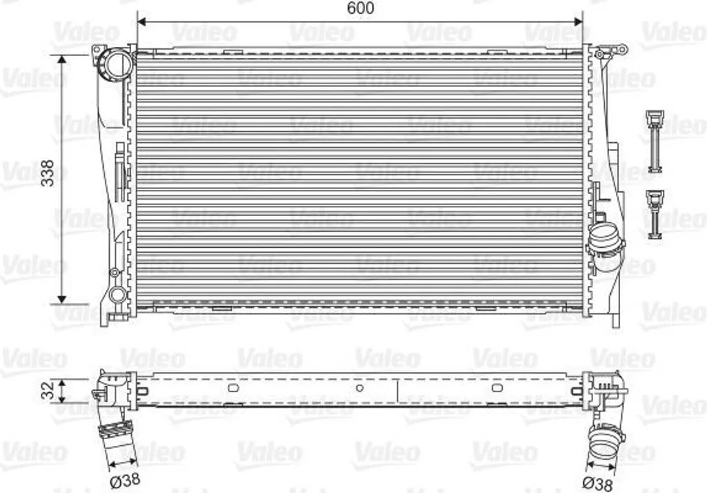 Radiateur moteur Valeo 701601 - Échangeur de chaleur haute performance