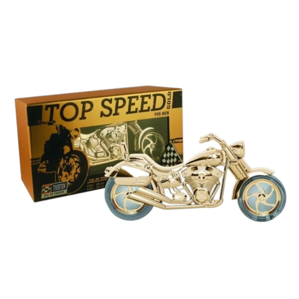 Profumo Uomo a Forma di Moto Oro | Tiverton Top Speed 30ml+50ml Set