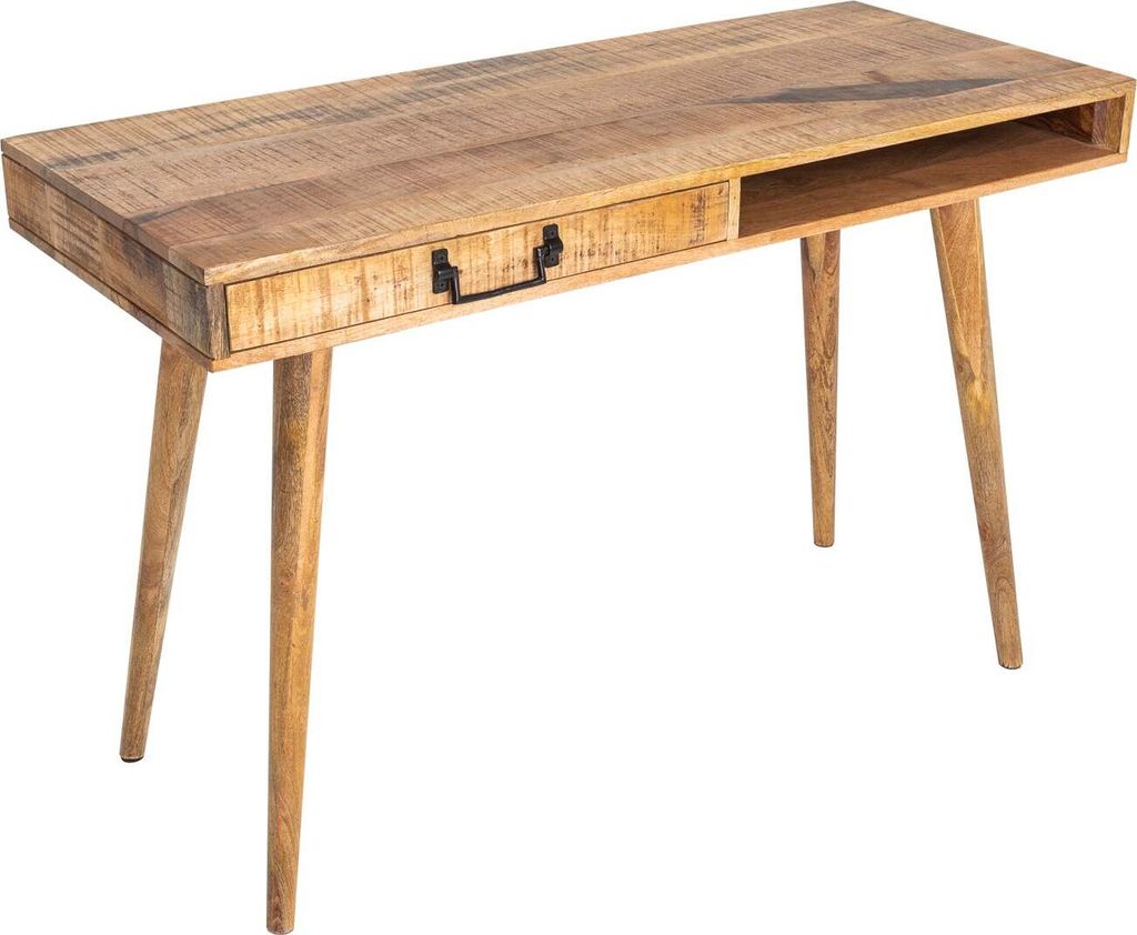 Büroschreibtisch RETRO 120cm Mangoholz Produktbild 