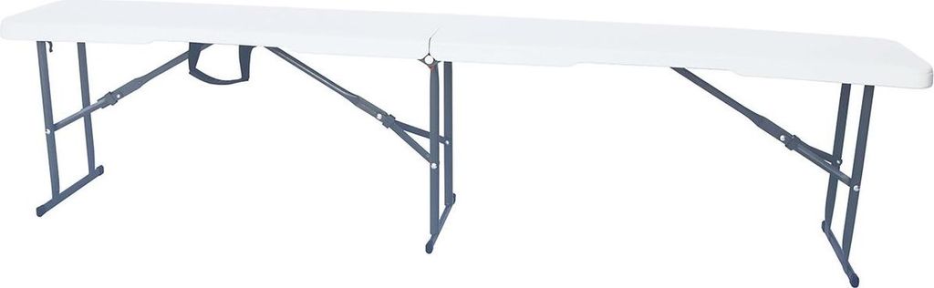 Banc pliant en métal "Foldy" - 183 x 29 x 42 cm - Blanc Image du produit 