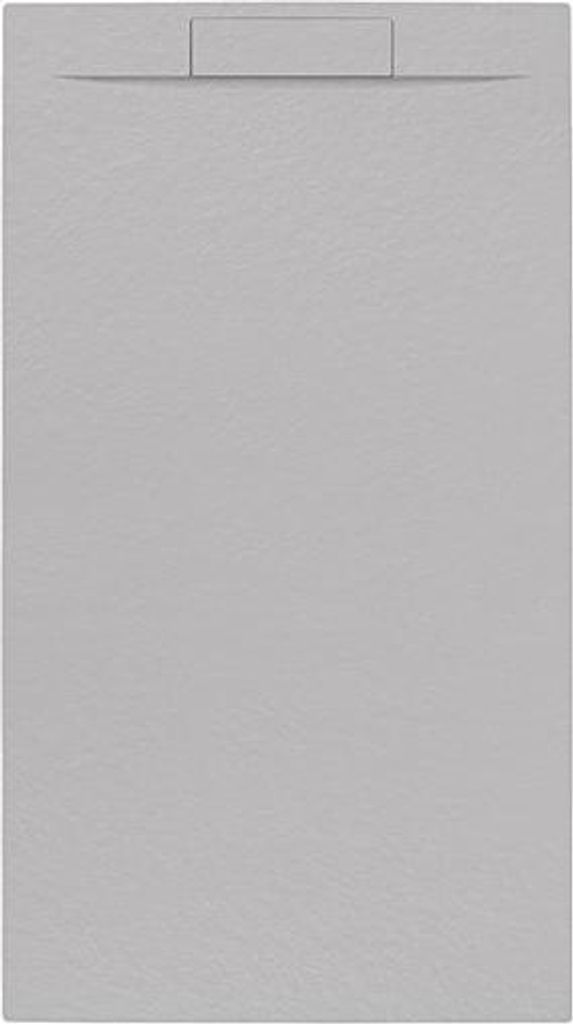 Fusion Rechteckige Duschwanne Duschtasse extraflach Gussmarmor Rutschfest 90 x 120 cm, Gris Perla / Elefantengrau