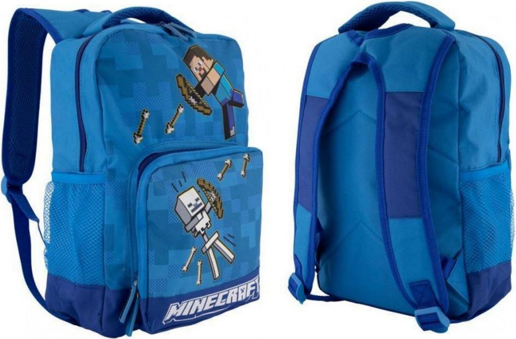 MINECRAFT Rucksack Schulrucksack originelles Gadget hellblau