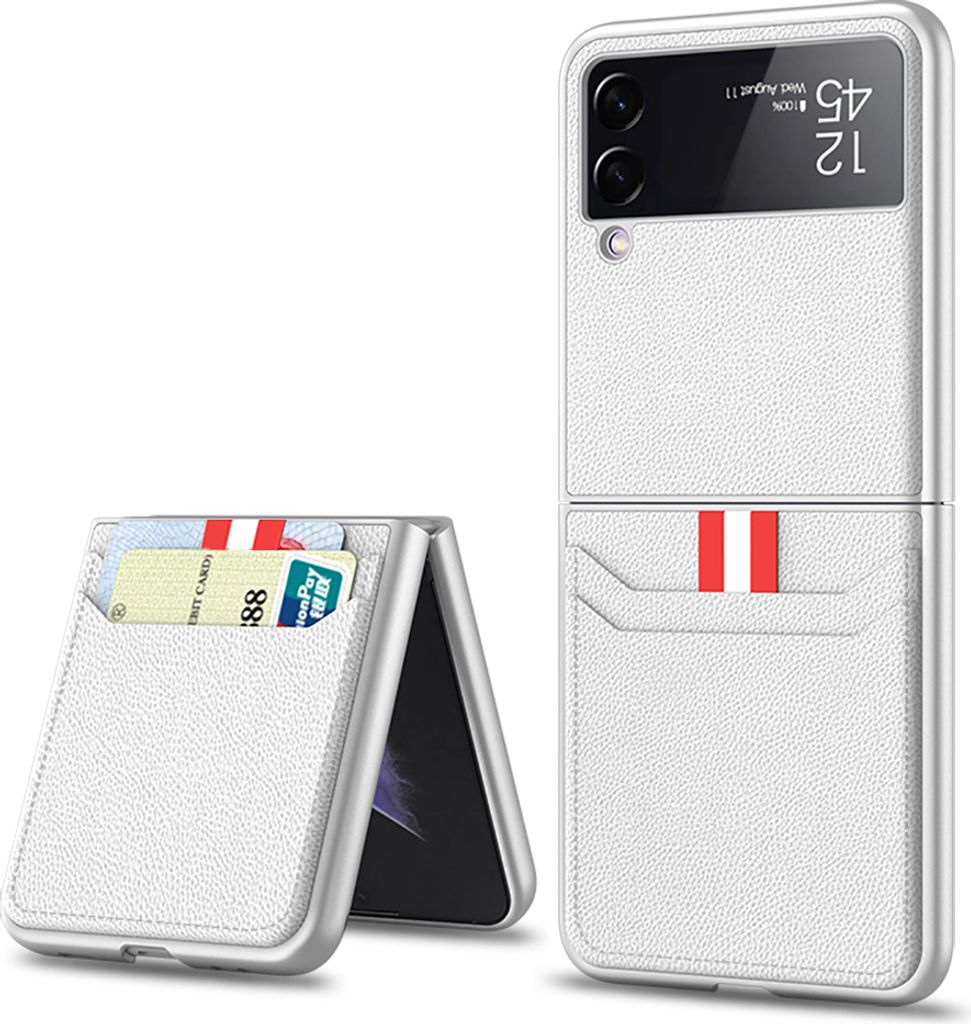 All-inclusive Shockproof Handy Case Cover Ultra Slim Creative Folding Protective Kompatibel für Galaxy Zflip3 weiß