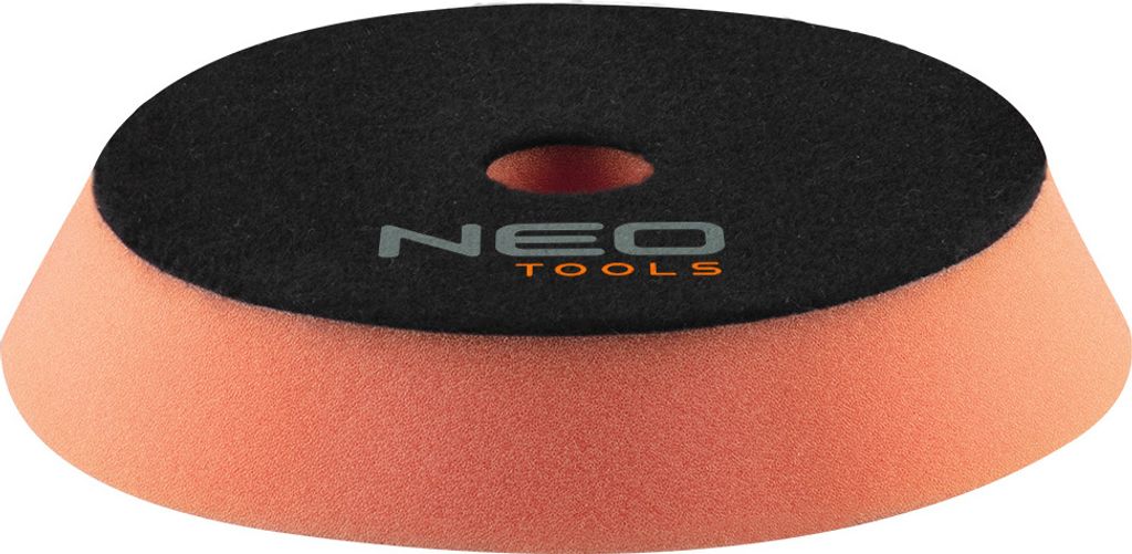 NEO TOOLS Polierschwamm Polierpad 130 x 150 mm x 25 mm, Schleifschwamm, maximale Drehzahl 3000 U/min, mit Klettverschluss (mittlerer Schwamm)