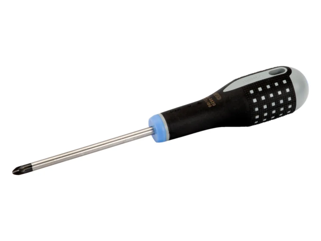Tournevis Professionnel Bahco PZ2 222mm pour Travaux de Vissage Intensifs