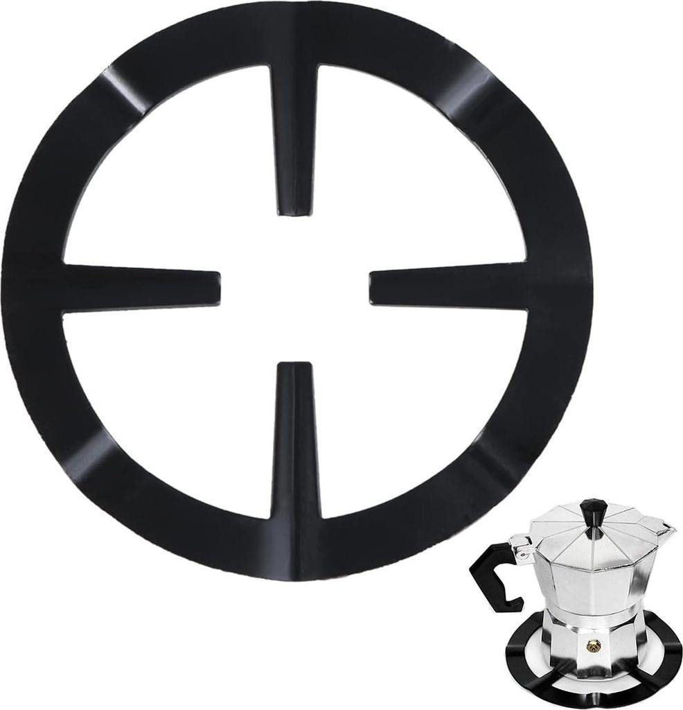 Gasringadapter für Mokka-Kannen - Universeller Halter für Gasherde - Topfhalter - Kaffeebereiter-Halter