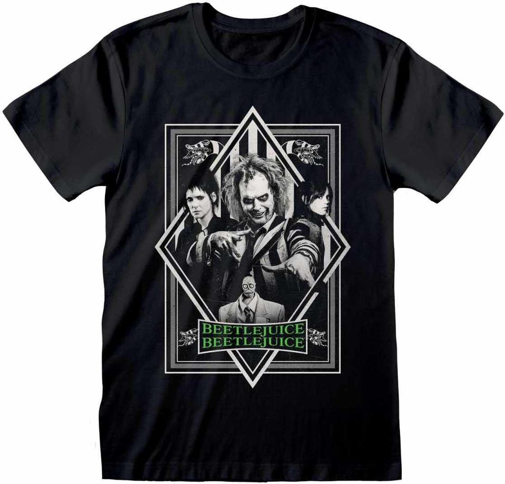 Beetlejuice 2 - Black And White Poster Plain - T-Shirt XXL
