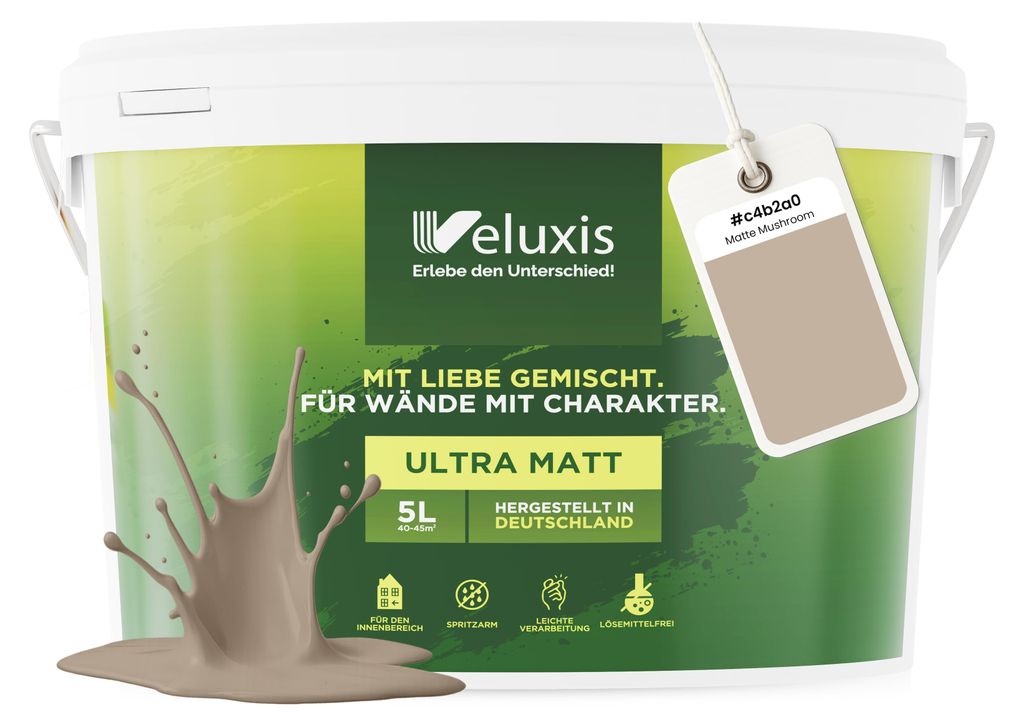 Wandfarbe Beige Braun Creme Matt Innenfarbe – Deckkraft Produktbild 