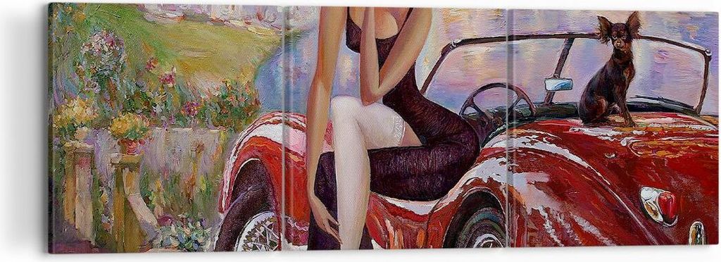 Bild auf Leinwand - Leinwandbild - frau modern - 120x40cm - Wand Bild - Wanddeko - Wandbilder - Leinwanddruck - Bilder - Kunstdruck - Wanddekoratio...