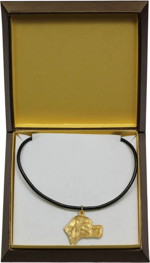 Segugio Inglese Collana Art-Dog Placcata Oro 24K - Regalo Cinofilo - 1