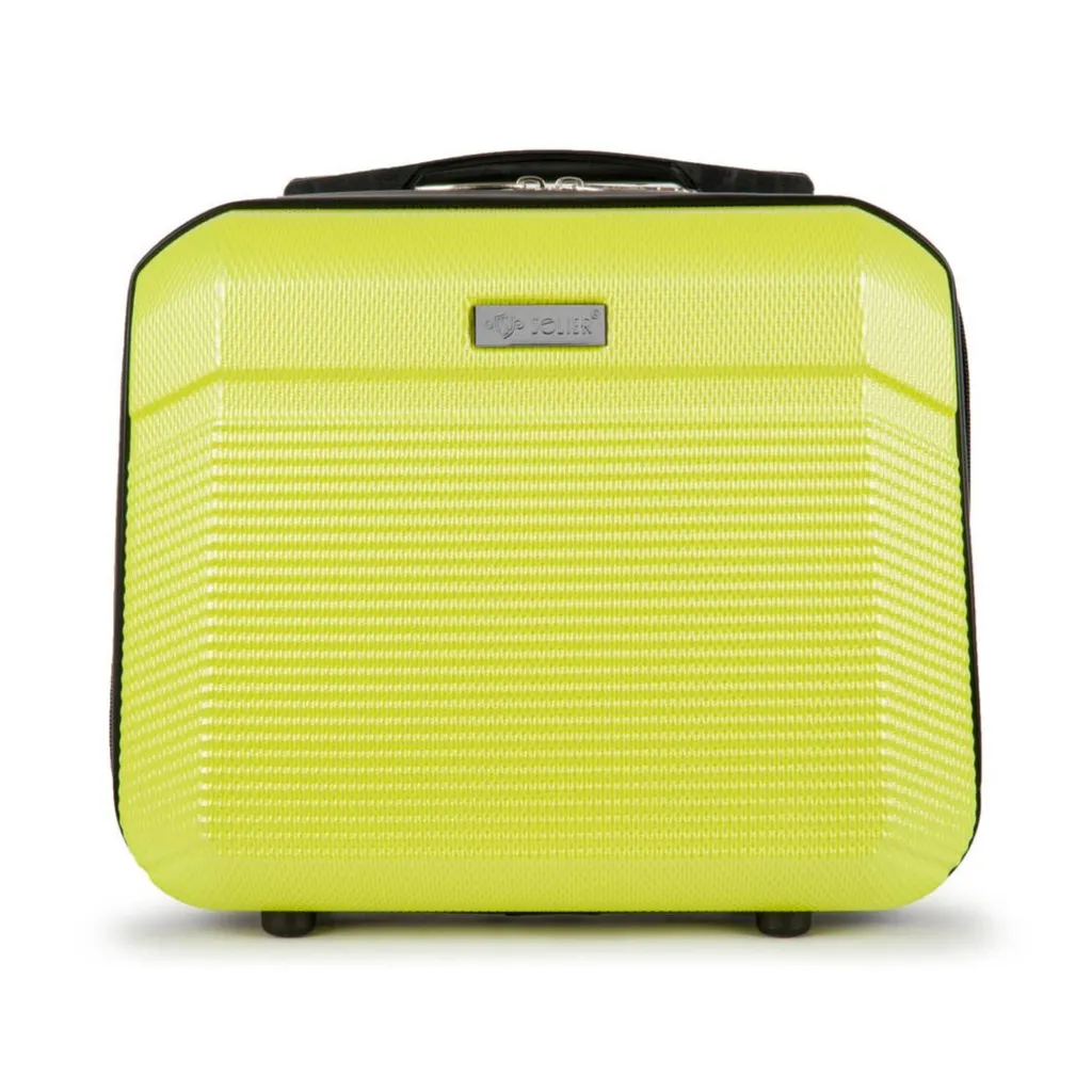 Vanity Case Rigide Solier STL945 Jaune - Petit Bagage à Main ABS Durable