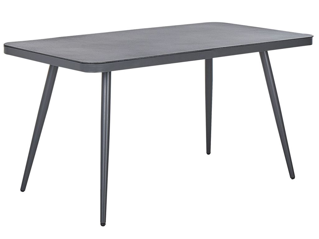 BELIANI Gartentisch Grau Aluminium 140x80 cm für 4 Personen Produktbild 