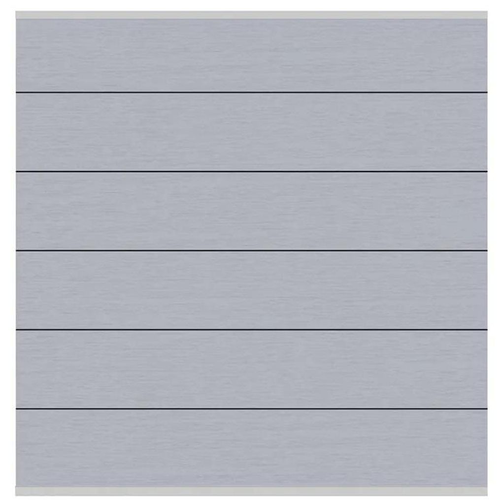 TraumGarten Grau Silber 20 x 30 cm Sichtschutzzaun WPC Zaunfeld Set, Nut Feder Profile, Aluminium Abschlussleisten, Modulares System, Pflegeleicht,...