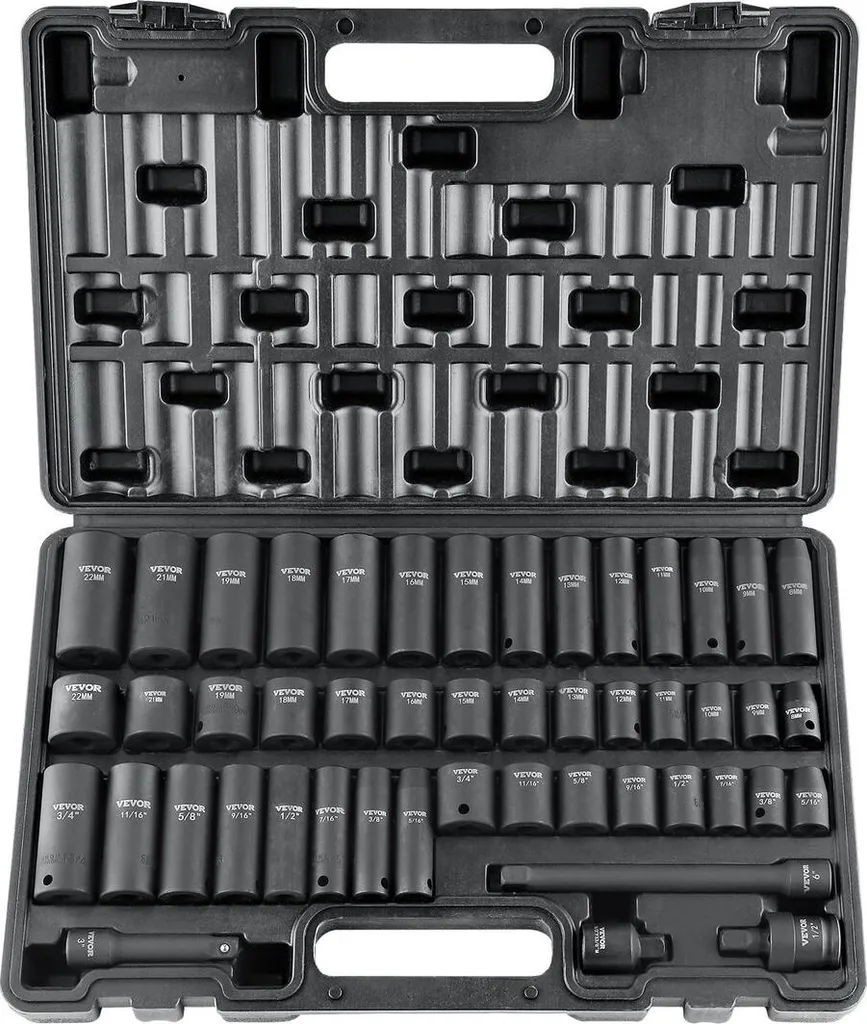 Douilles à choc 3/8" 48 pcs : desserrez les boulons grippés sans effort