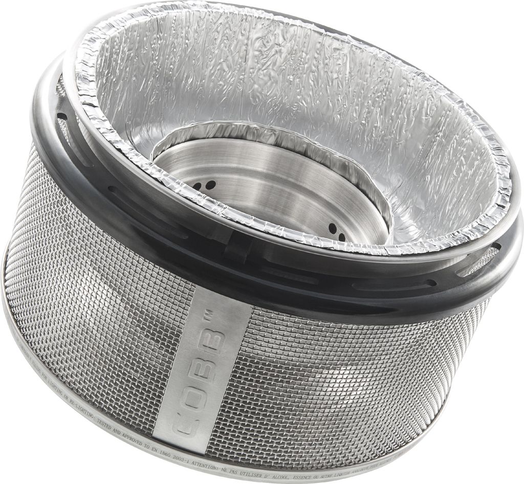 A close-up studio shot of a COBB air filter.