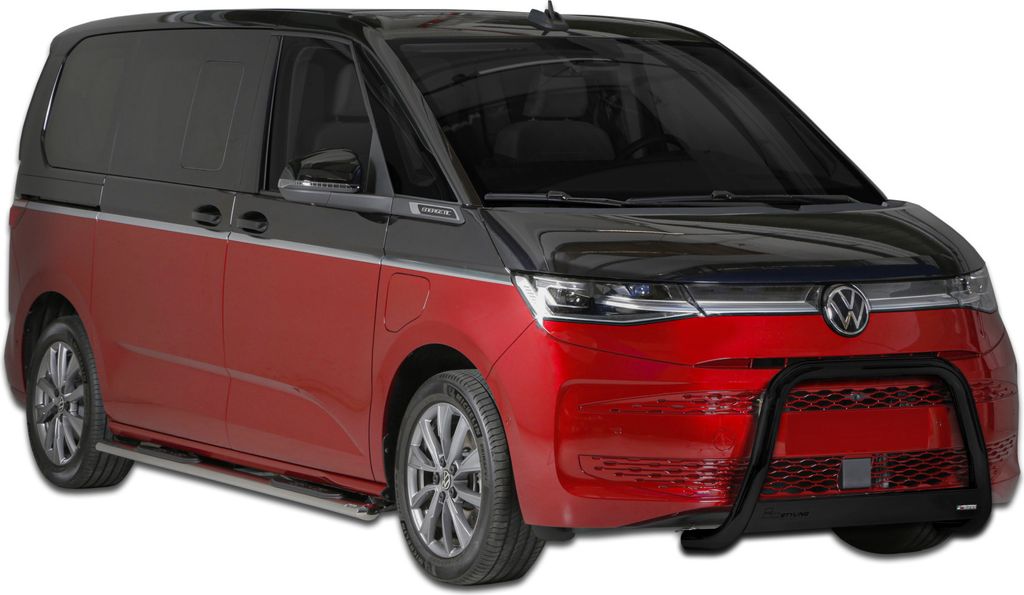 J&J AUTOMOTIVE | Ladekantenschutz Stoßstange Schweller Für Volkswagen T7 Multivan ab 2020 Ø 63mm Schwarz, Edelstahl Chrom, Auf Stoßfänger, Hin...