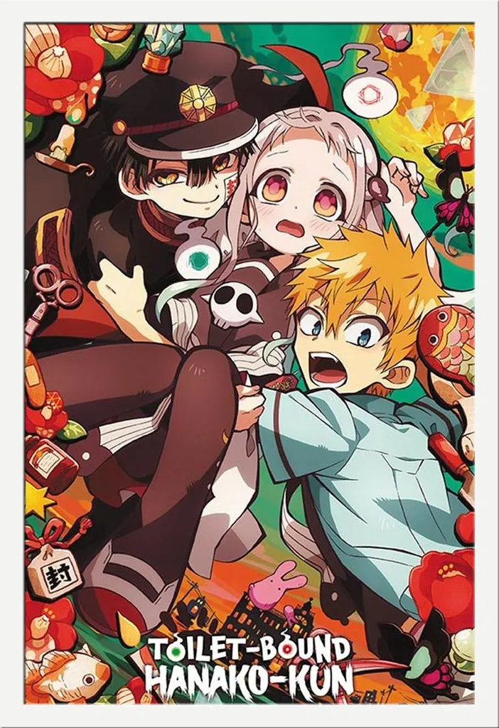 Poster Hanako-Kun sous Cadre Shinsuke® : Finition Blanc Sans Reflets