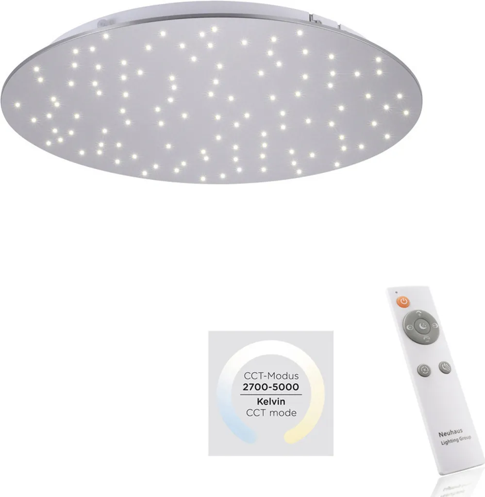 Plafonnier LED effet étoilé D 48 cm à intensité variable avec télécommande