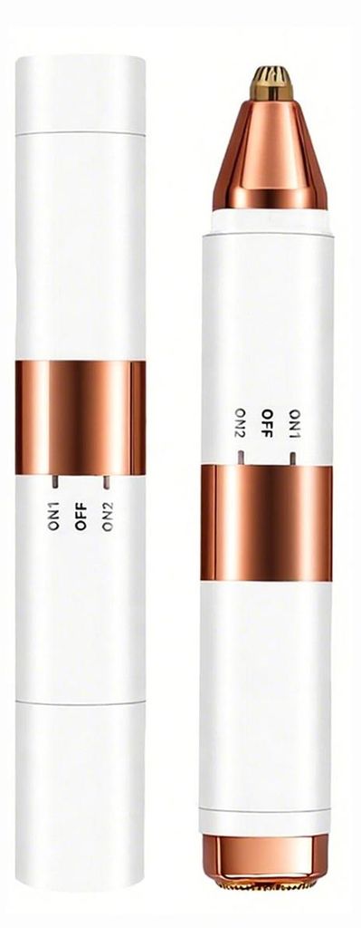 Elektrischer Augenbrauen Trimmer Damen 2-in-1, Gesichtshaar Entferner schmerzfrei, USB-C, Präzisionskopf für Augenbrauen, Oberlippe & Kinn