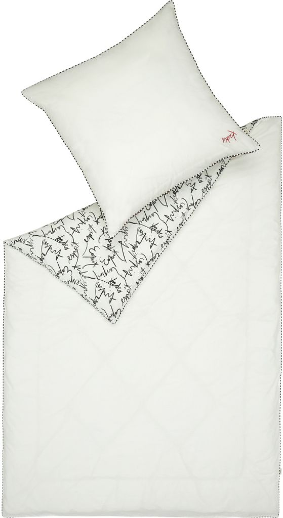 ESPRIT Ganzjahresbettwäsche HERITAGELOGO Weiß 155 x 220 cm