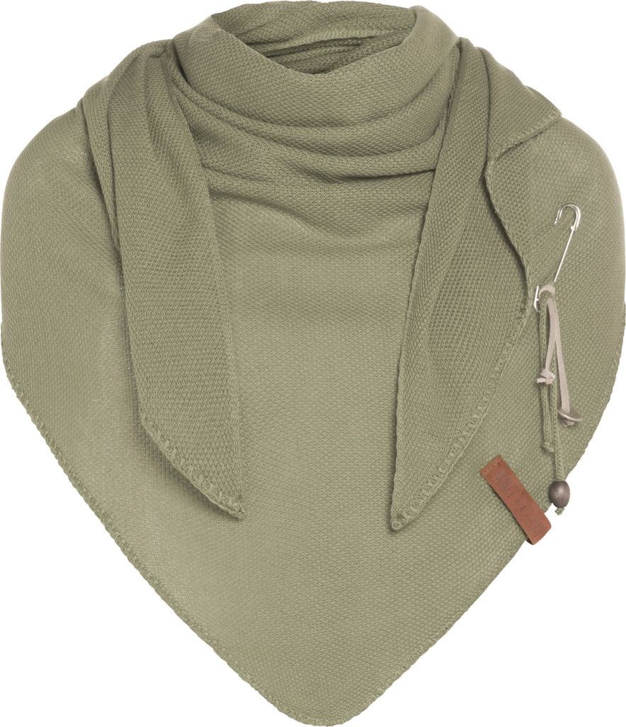Knit Factory Lola Dreieckstuch - Olive - 190x85 cm
