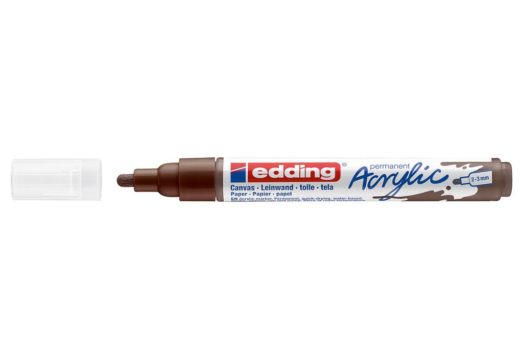 Edding 5100 Acrylmarker Medium, Braun, Braun, Medium, 2 mm, Produktbild 