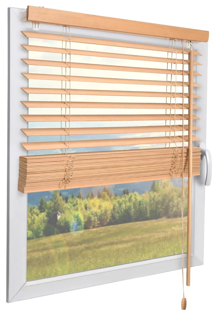 Store Vénitien Bois Sol Royal SolDecor JH3 Aspect Chêne avec Lames 35mm