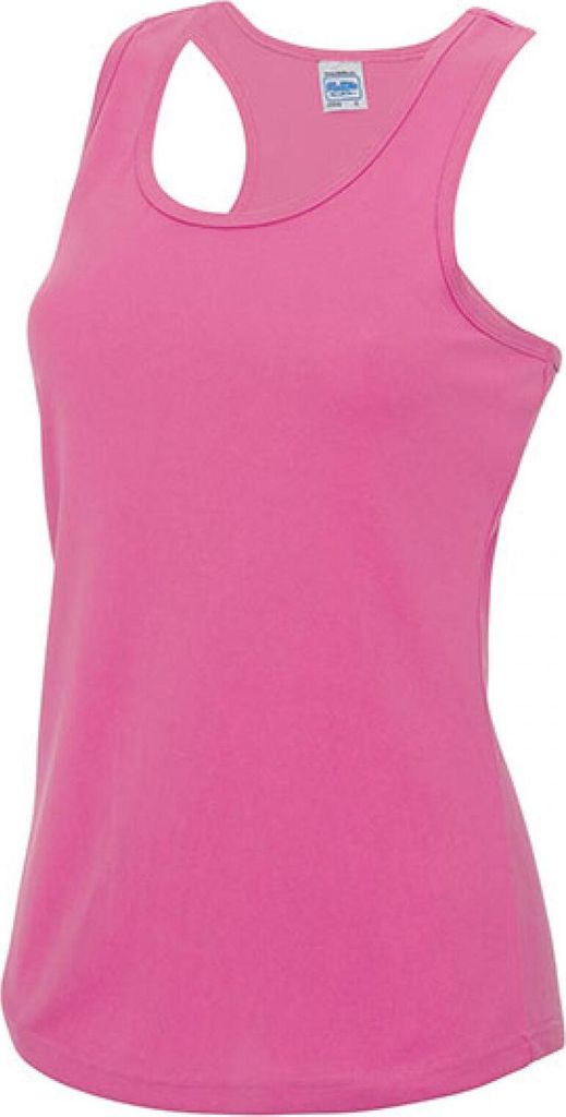 Just Cool JC015 | Girlie Cool Tank Top Sport T-Shirt + WRAP - Farbe: Electric Pink - Größe: S