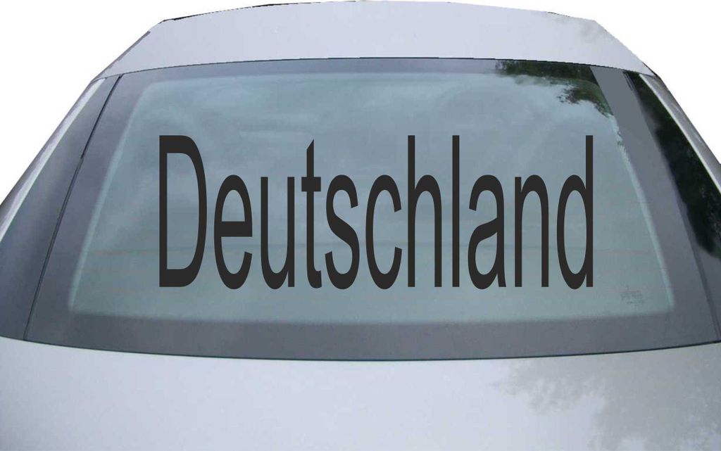 Indigos UG - Aufkleber Heckscheibe & Motorklappe DE6983 - schwarz - 600x213 mm - Deutschland altdeutsch - Auto Scheiben Fenster Heckklappe Tuning R...