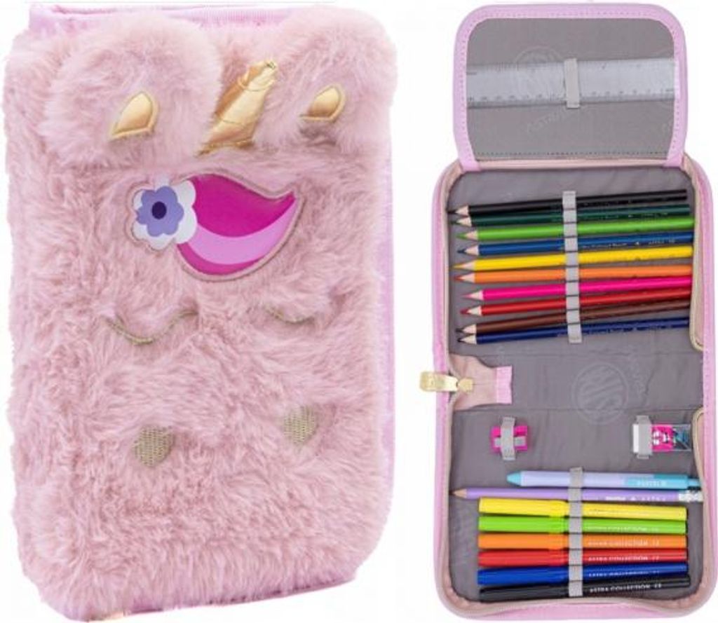 AstraBAG FLUFFY UNICORN Flip-Flap-Federmppchen mit Mine, AC11, 503024084