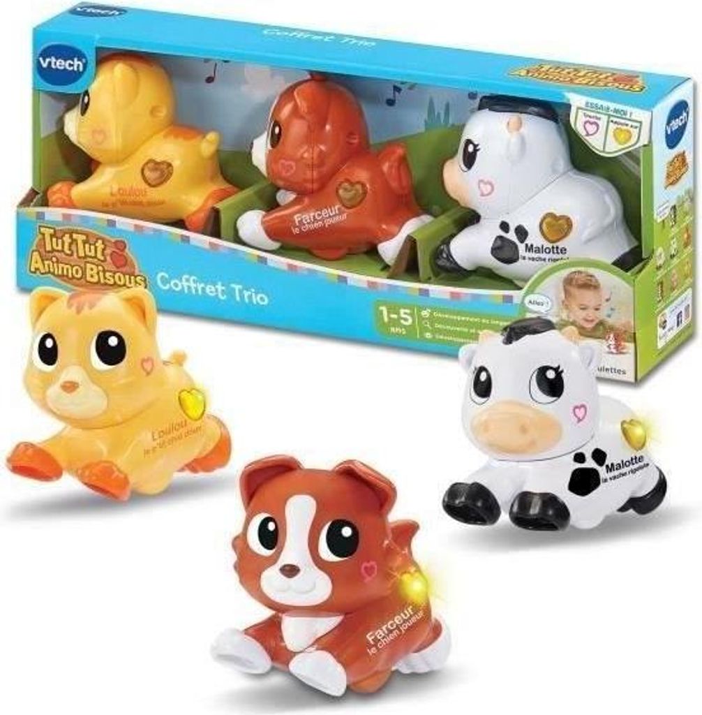 Tut Tut Animo Bisous Spielzeug Set, 3er Pack, Katze Hund Produktbild 