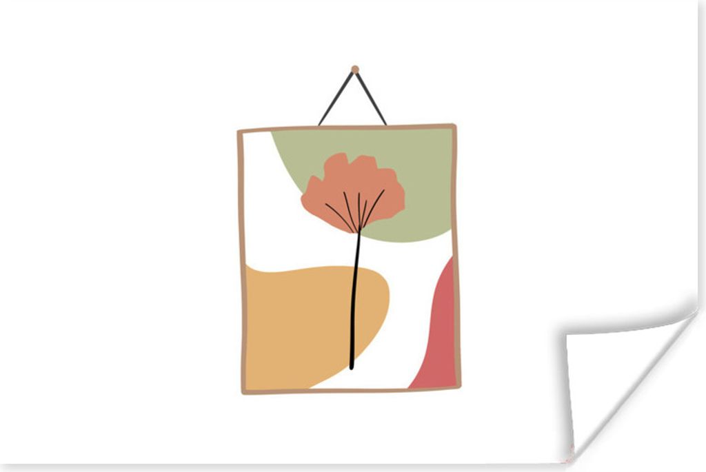 MuchoWow Poster Blatt - Rahmen - Pastell 60x40 cm - Schlafzimmerdekoration