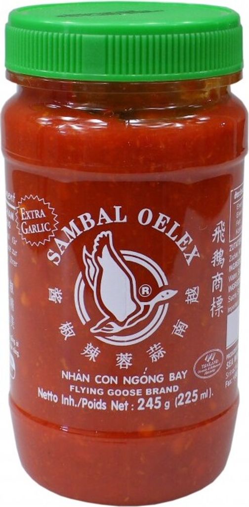 [ 245 g ] FLYING GOOSE Sambal Oelek Pasta di peperoncino Immagine del prodotto 