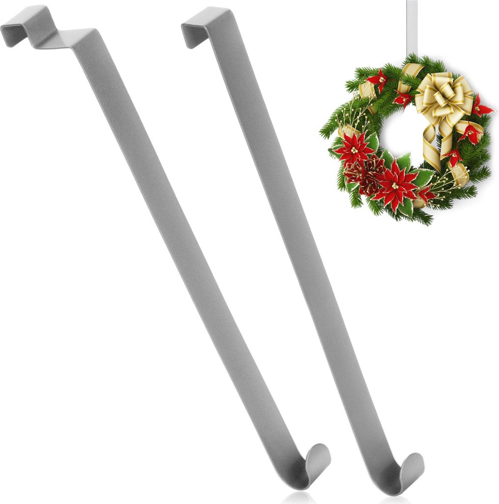 com-four® 2x Türhaken aus Edelstahl - 26 cm Haken für Produktbild 