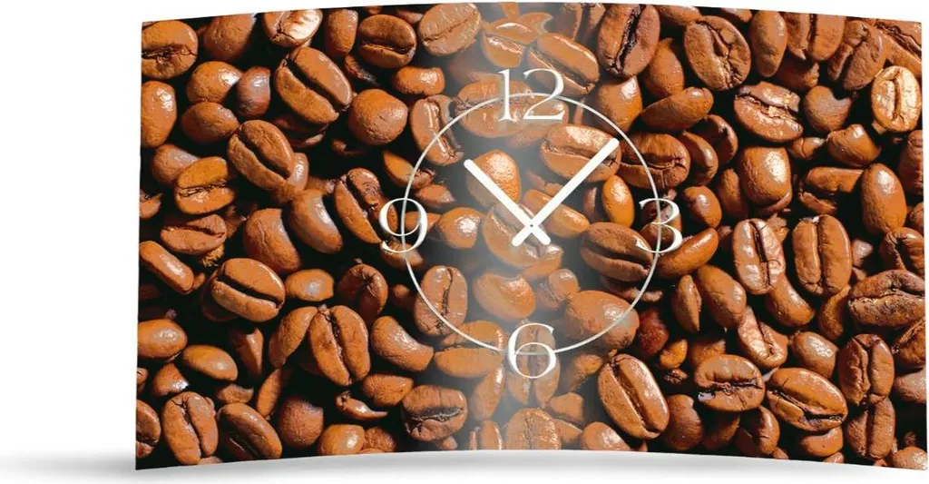 Pendule murale moderne 3D Coffee Bean pour décoration cuisine et café