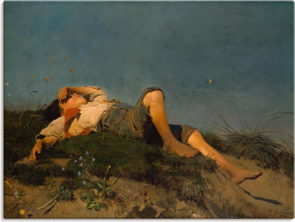 ARTland Leinwandbild Hirtenknabe. 1860 Größe: 40x30 cm