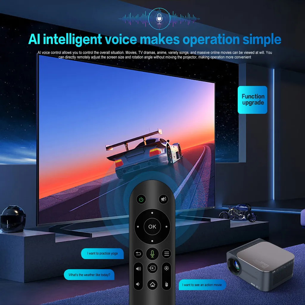 Vidéo-projecteur M8 intelligent HDR WiFi bi-bande et Bluetooth 5.0 - 9