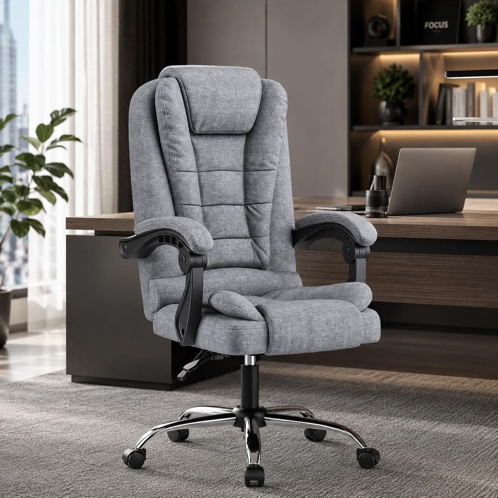 Chefsessel Bürostuhl, Ergonomischer Bürostuhl, Stoff Produktbild 