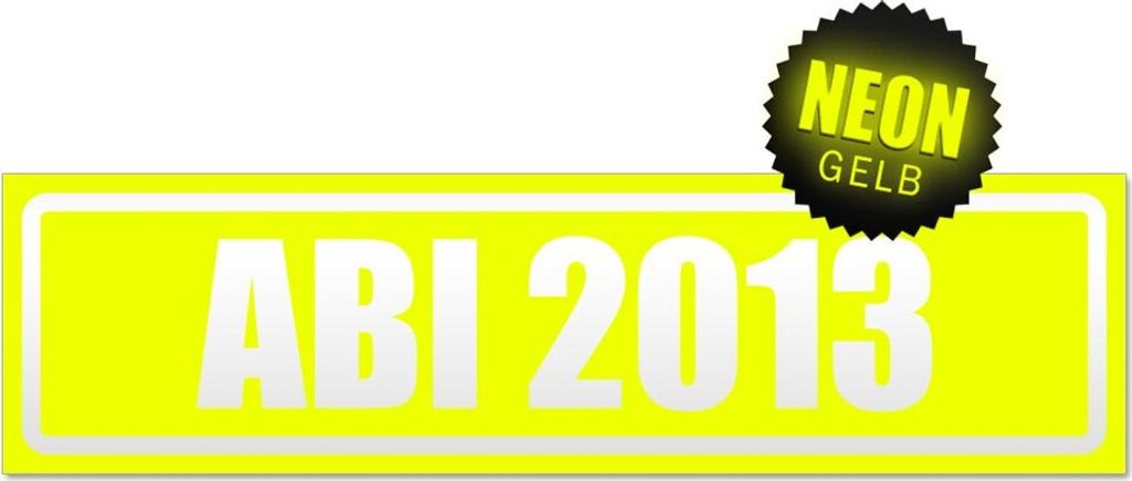 Abi Motiv 2013 invertiert Magnetschild Schild magnetisch