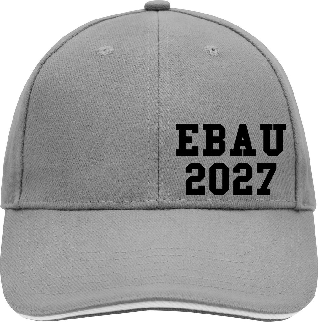 Huuraa Cappy Mütze EBAU 2027 Abschluss Spanien Dark Grey/White Baumwolle 6-Panel Kappe Geschenkidee