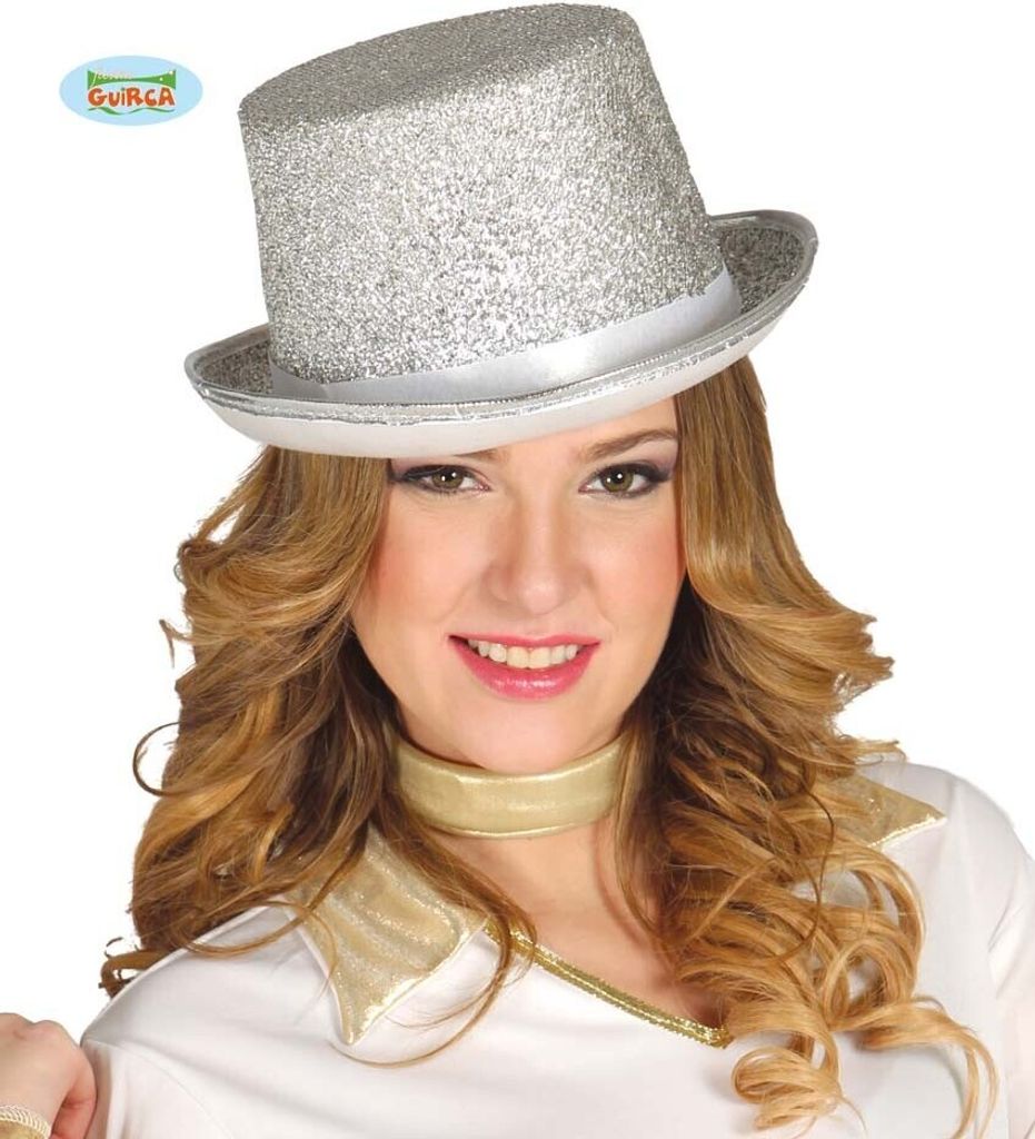 Silvester Glitzerhut Zylinderhut Party Accessoire Produktbild 