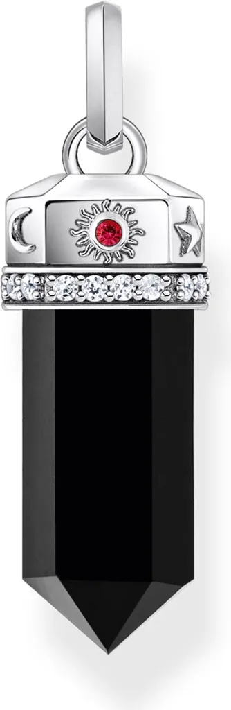 Thomas Sabo PE955-641-11 Pendentif Hexagon Onyx en Argent 925 Noirci