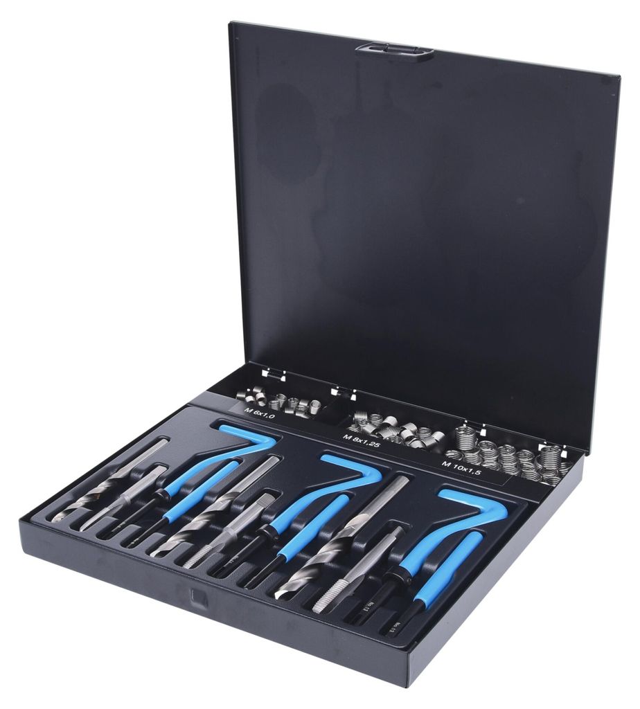 KS Tools Nirostahl Gewinde-Reparatur-Satz M6-M10, 87-tlg.