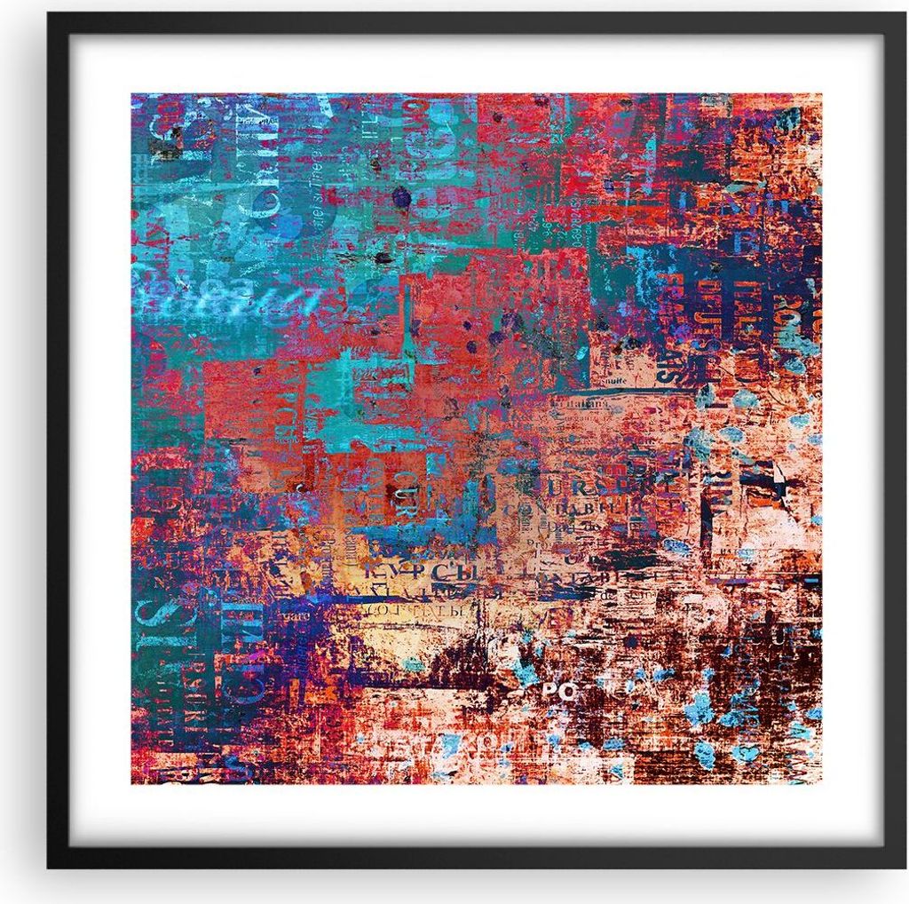 Gerahmtes Poster - Schwarzer Rahmen - Graffiti modern - Produktbild 
