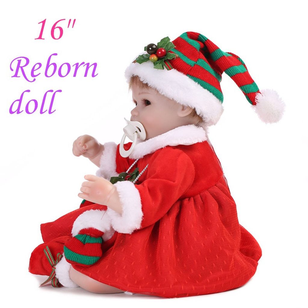 42cm Reborn Baby Puppe Lebensecht Handgefertigt Weich Silikon-Vinyl Lebensecht 