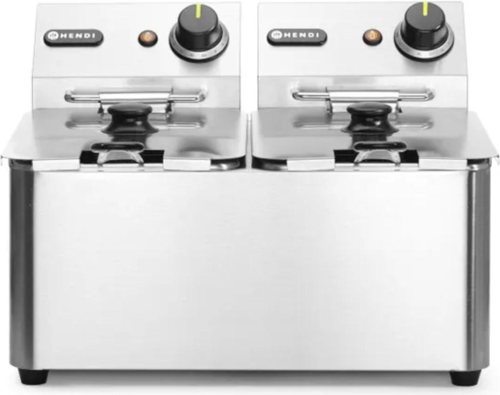 Friggitrice HENDI Linea Cucina - 2x4L, Linea Cucina, 8L, Immagine del prodotto 