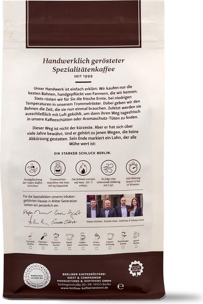 Berliner Kaffeerösterei - aromatisierter Kaffee Irish Cream (500g / gemahlen)